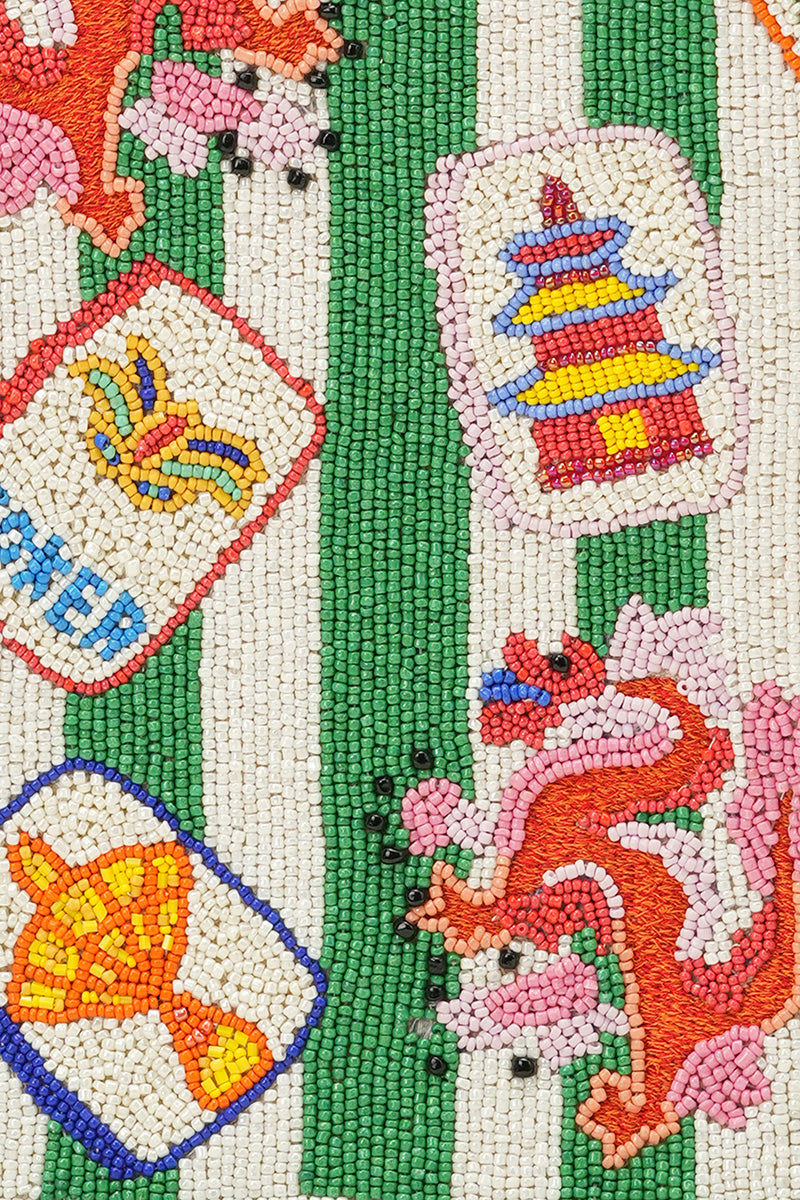 Mahjong Muse Hand-Beaded Large Book Tote | View 2