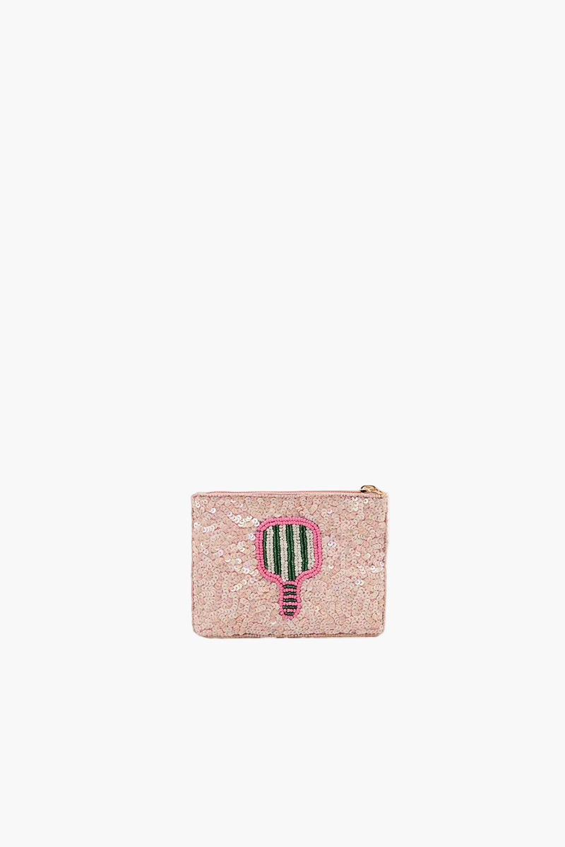 Pickleball Mini Hand-Beaded Coin Pouch | View 2