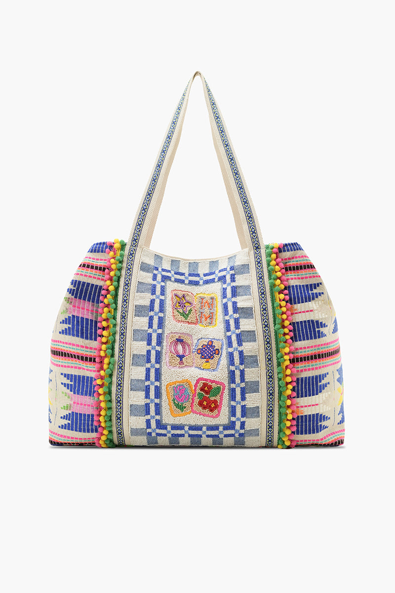 Mahjong Market Fully Hand-Beaded Large Tote | View 2