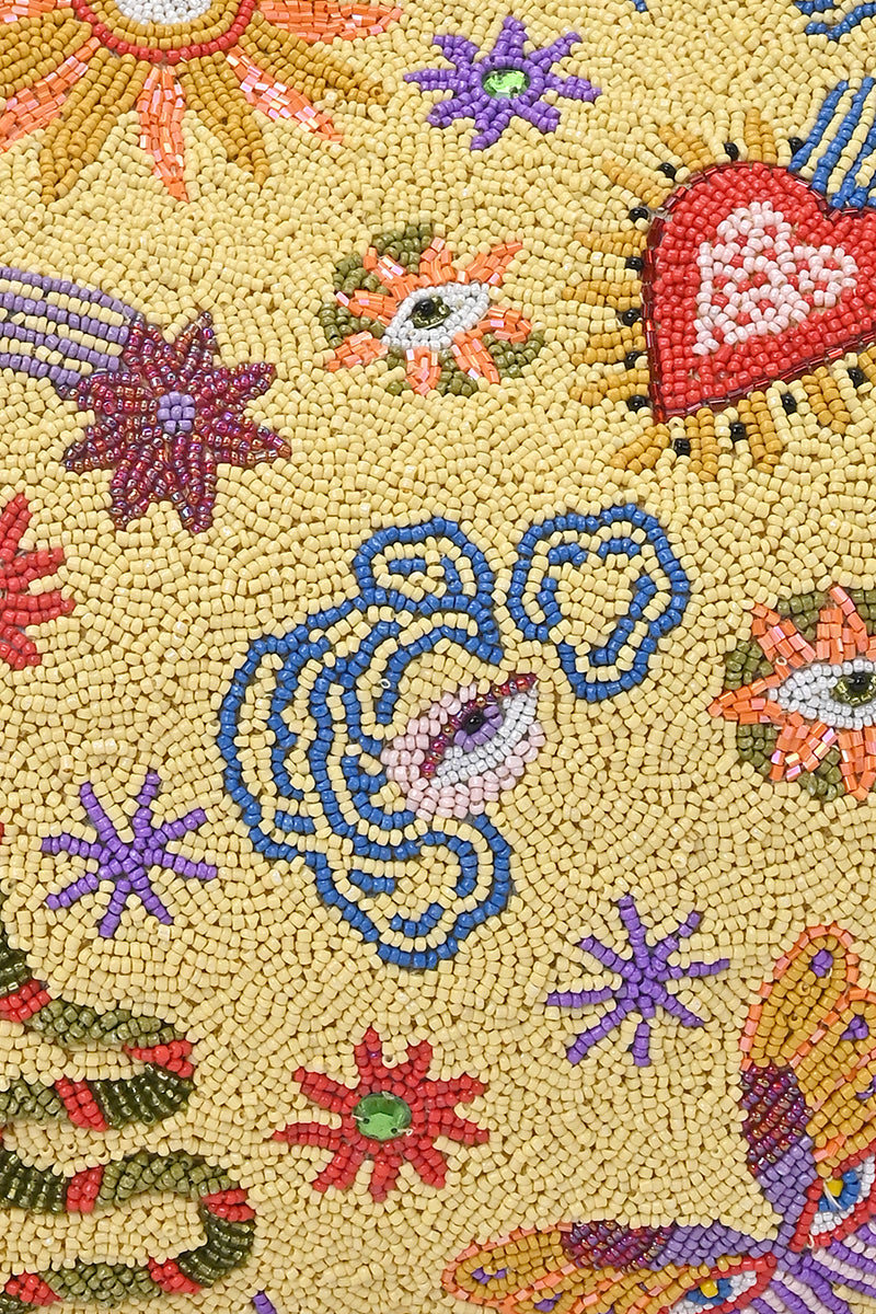Whimsical Butterfly Beaded Oversized Tote | View 3
