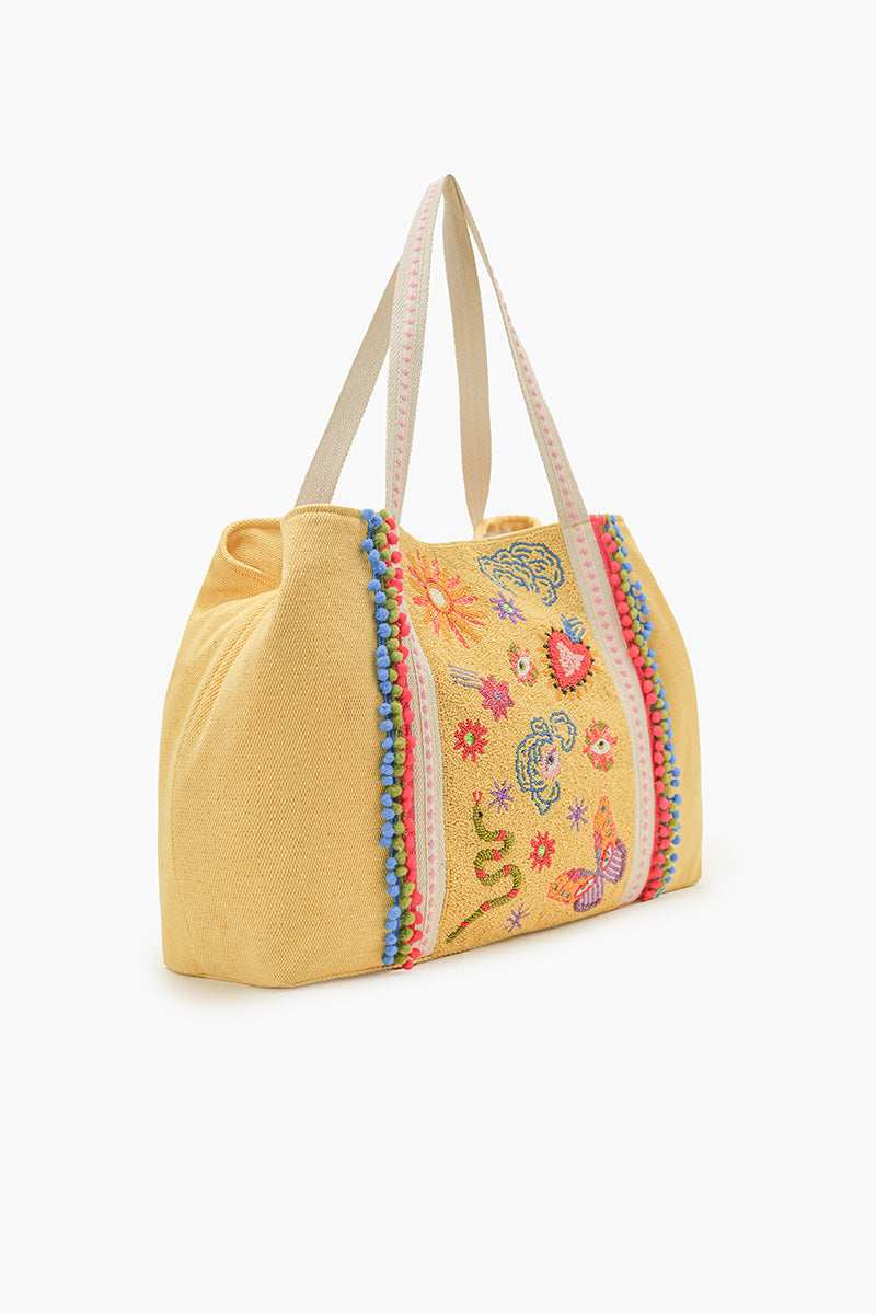 Whimsical Butterfly Beaded Oversized Tote | View 2