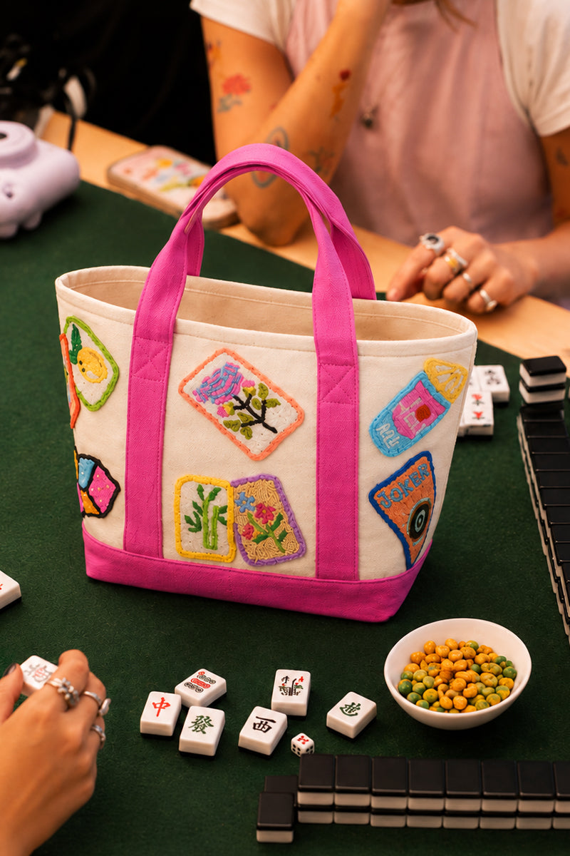 Mahjong Sail Hand-Beaded Small Boat Tote | view 1
