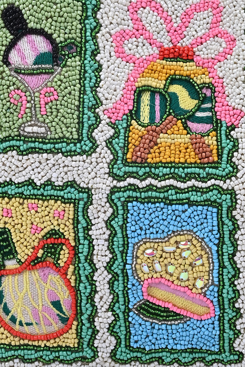 Pickleball Petite Hand-Beaded Small Tote | View 3