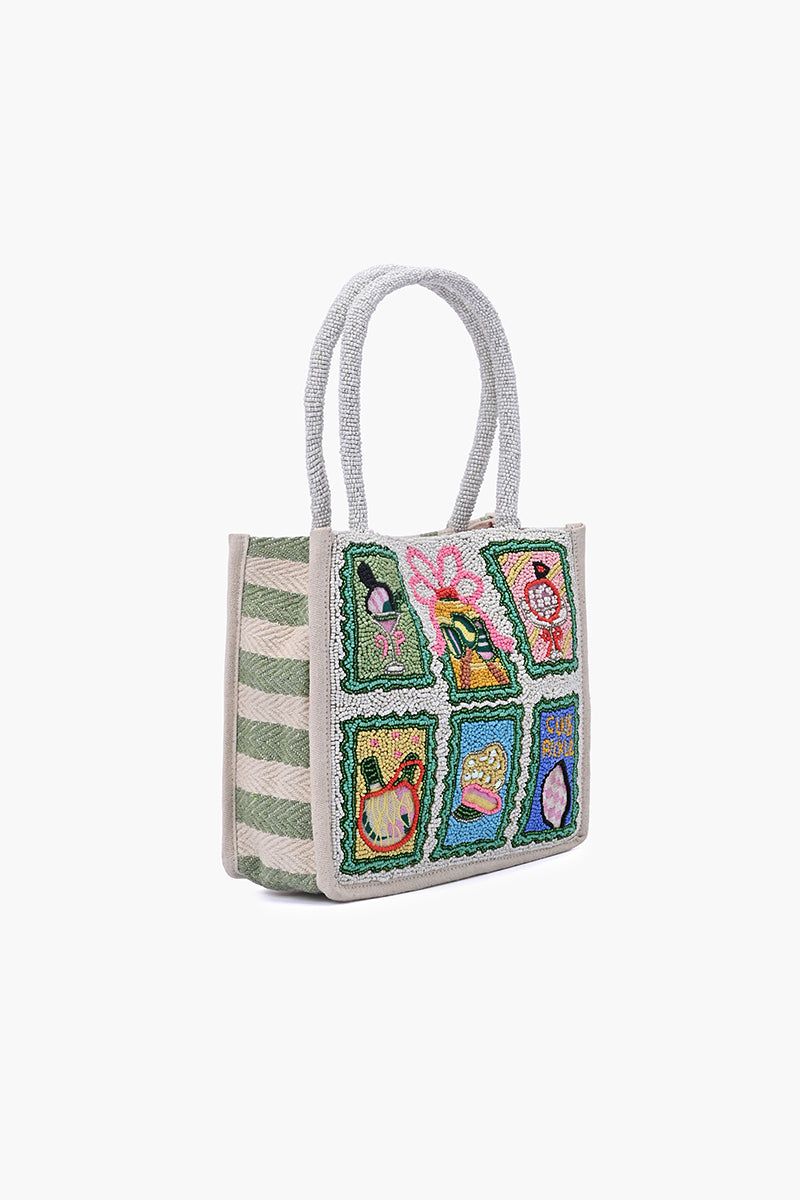 Pickleball Petite Hand-Beaded Small Tote | View 4