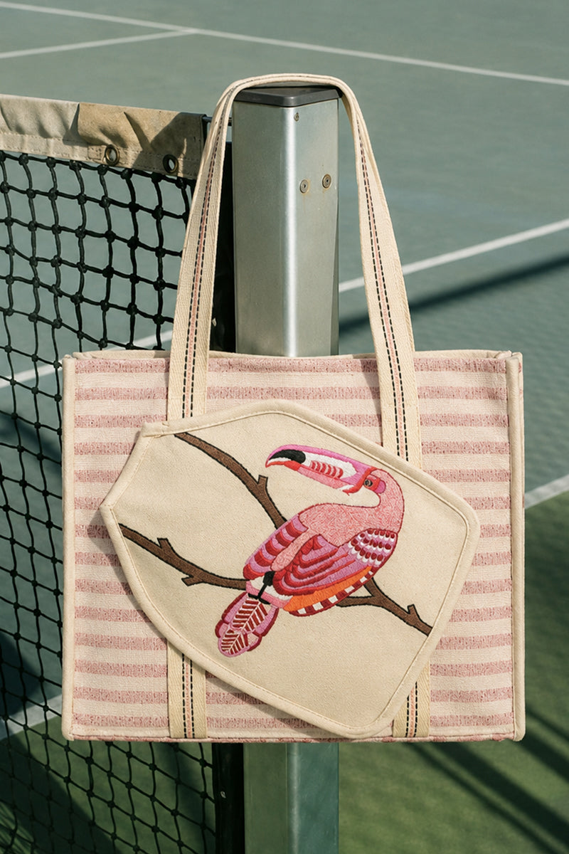 Tropical Toucan Artisan Pickleball Tote