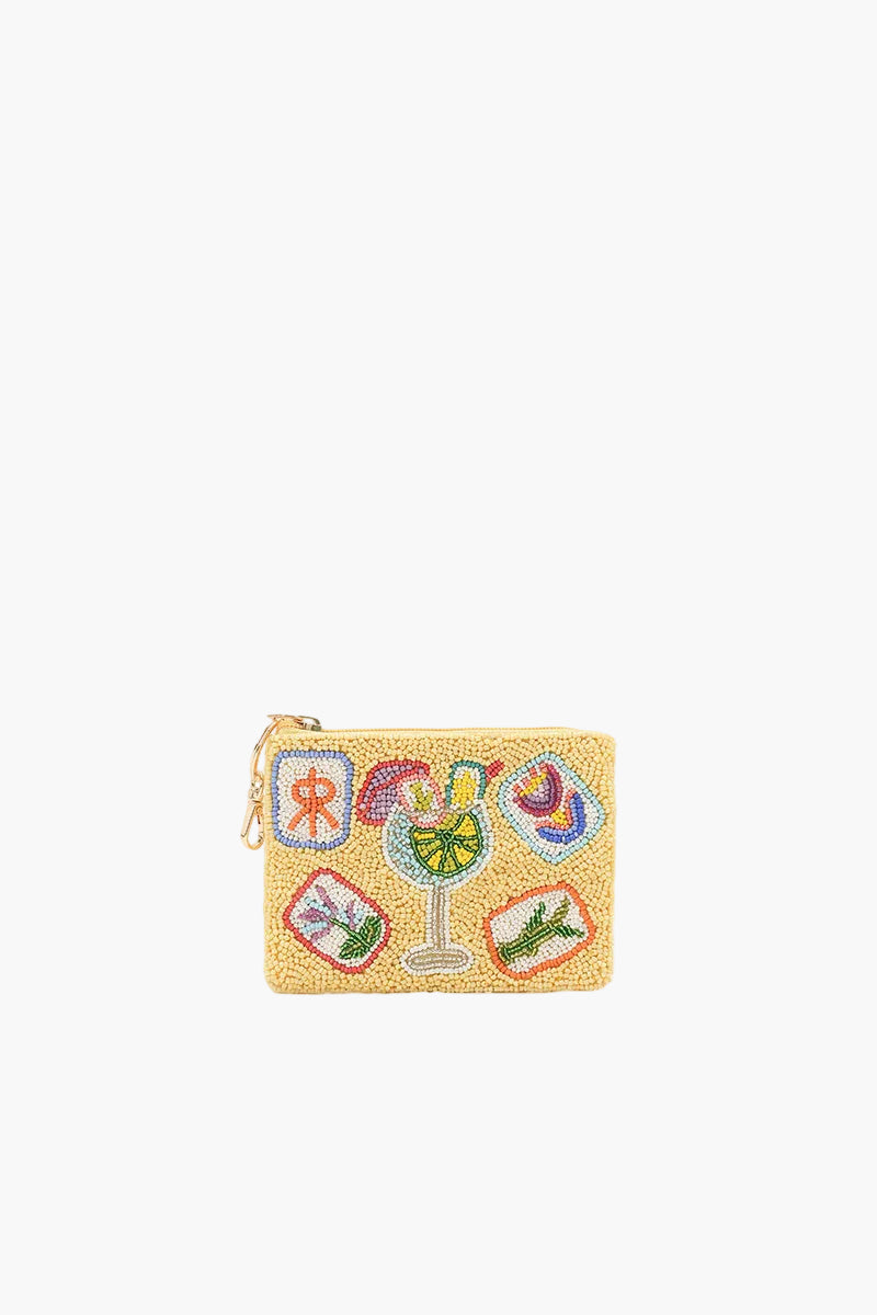 Beaded Mahjong Game Night Coin Pouch | View 1
