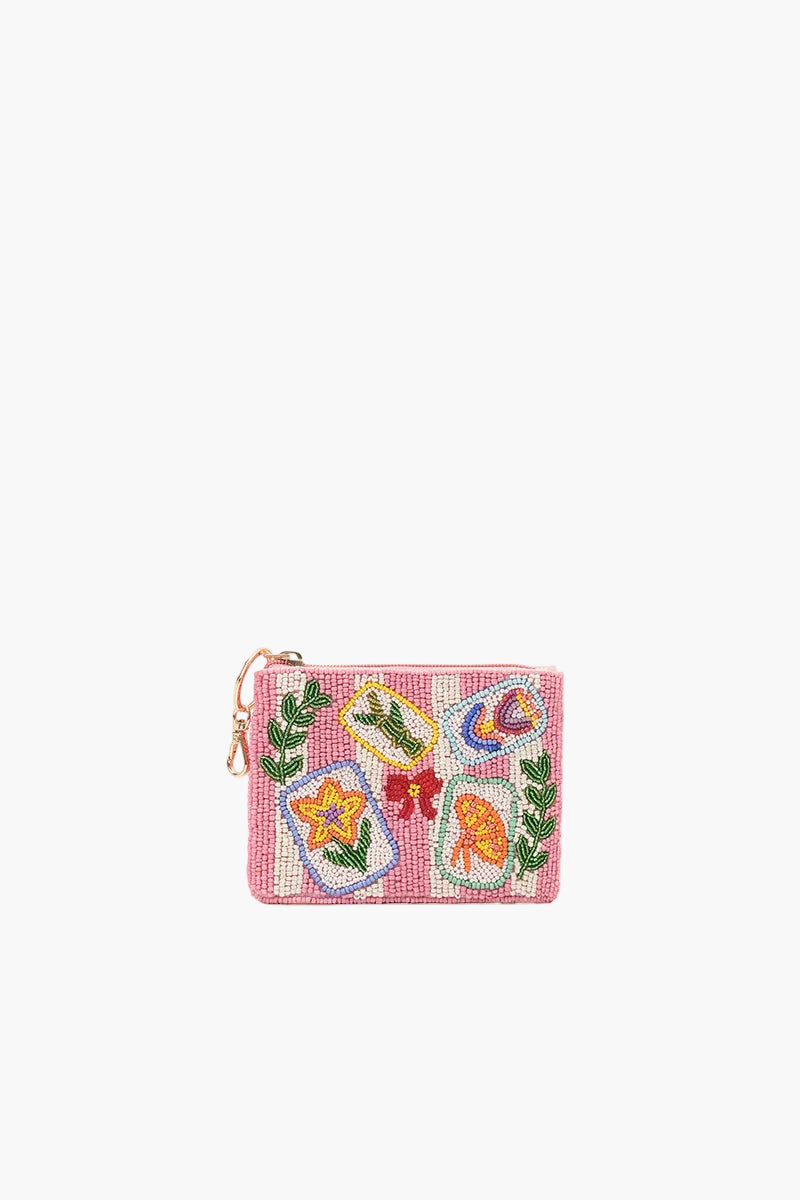 Mahjong Blooms & Bows Coin Pouch | View 1