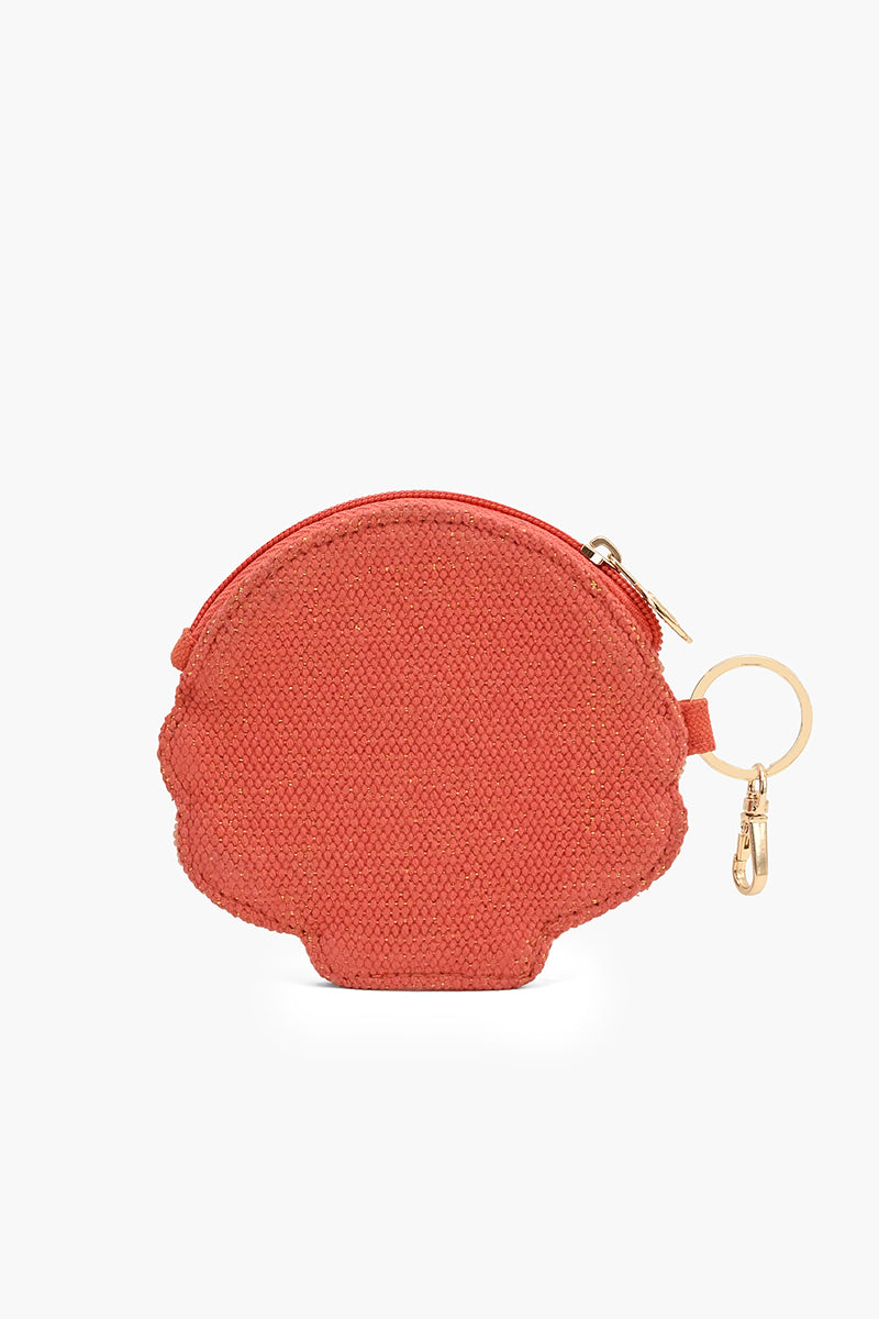 Coral Coast Shell Beaded coin Pouch