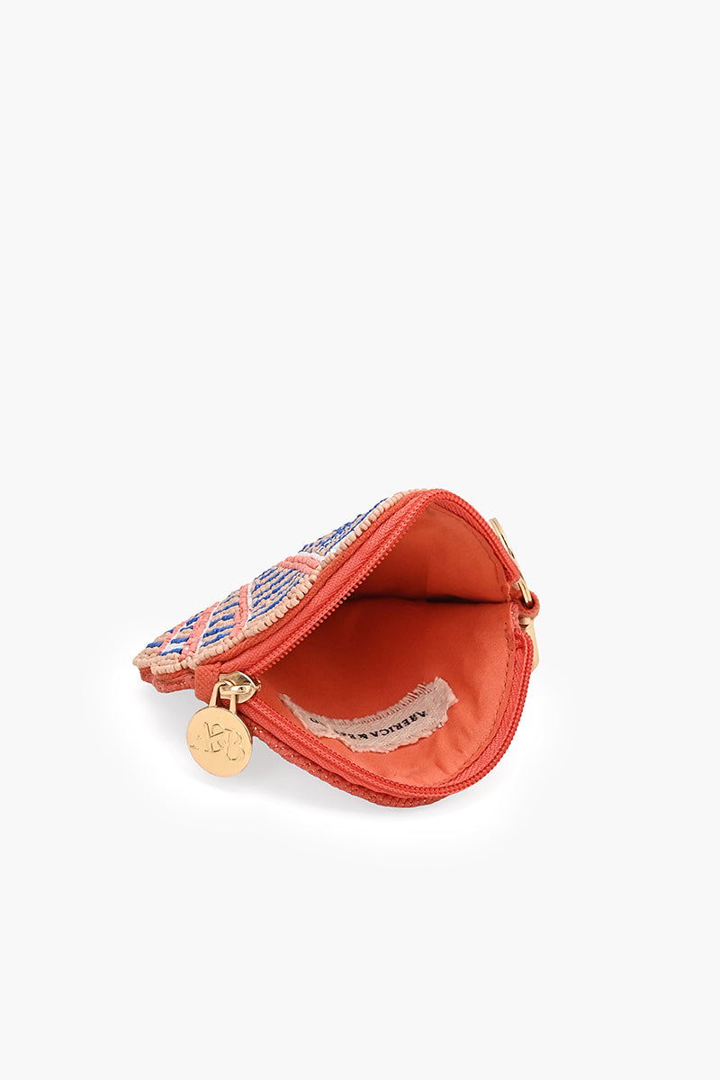 Coral Coast Shell Beaded coin Pouch