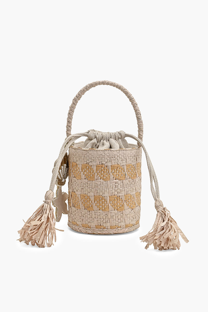 The Shoreline Shell Raffia Bucket Bag | View 2