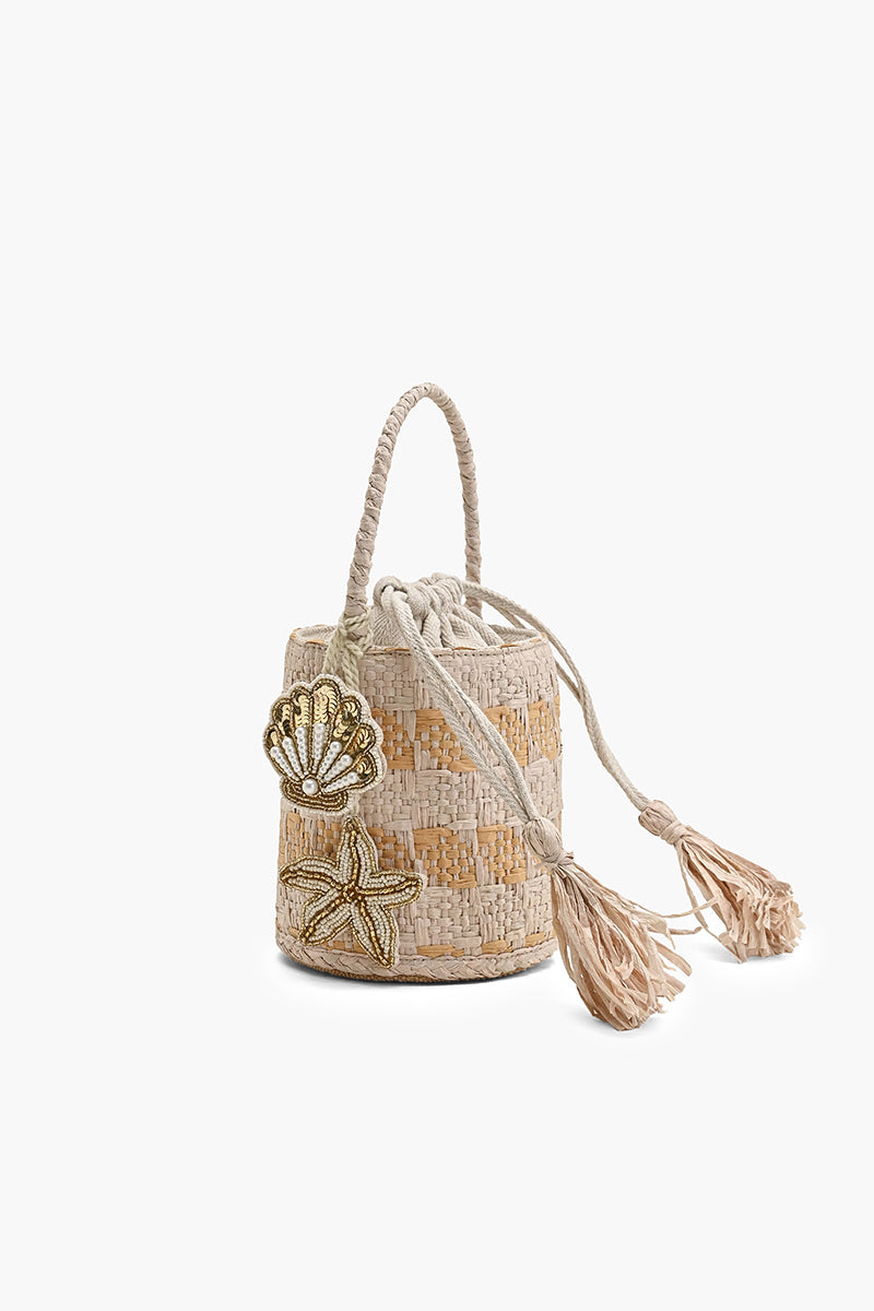 The Shoreline Shell Raffia Bucket Bag | View 4