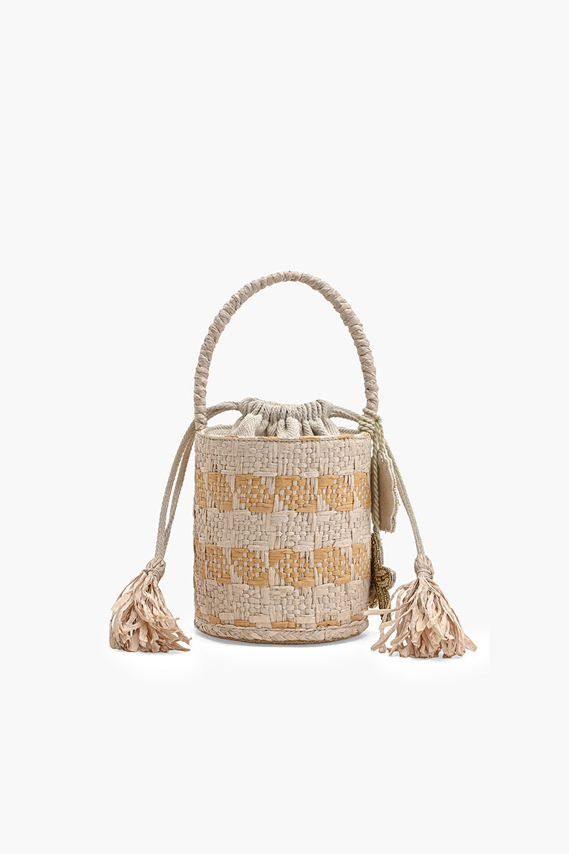 The Shoreline Shell Raffia Bucket Bag