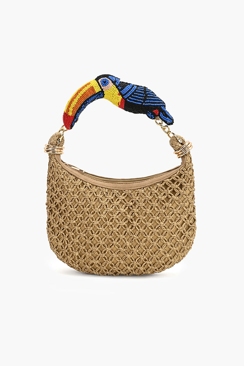 Bird of Paradise Braided Hobo Bag | View 2