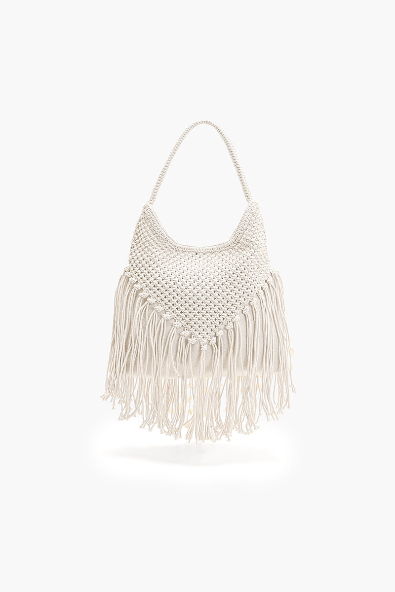 Shoreline Soiree Fringe Hobo Bag