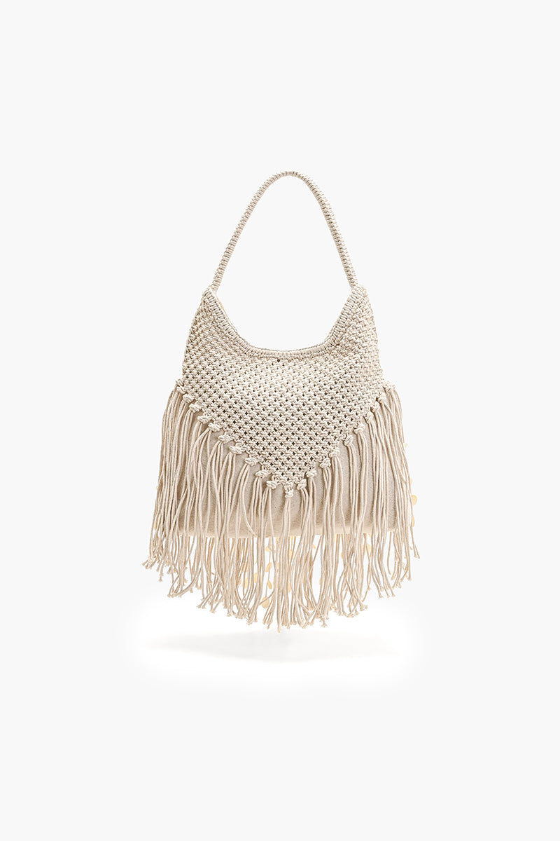 Shoreline Soiree Fringe Hobo Bag