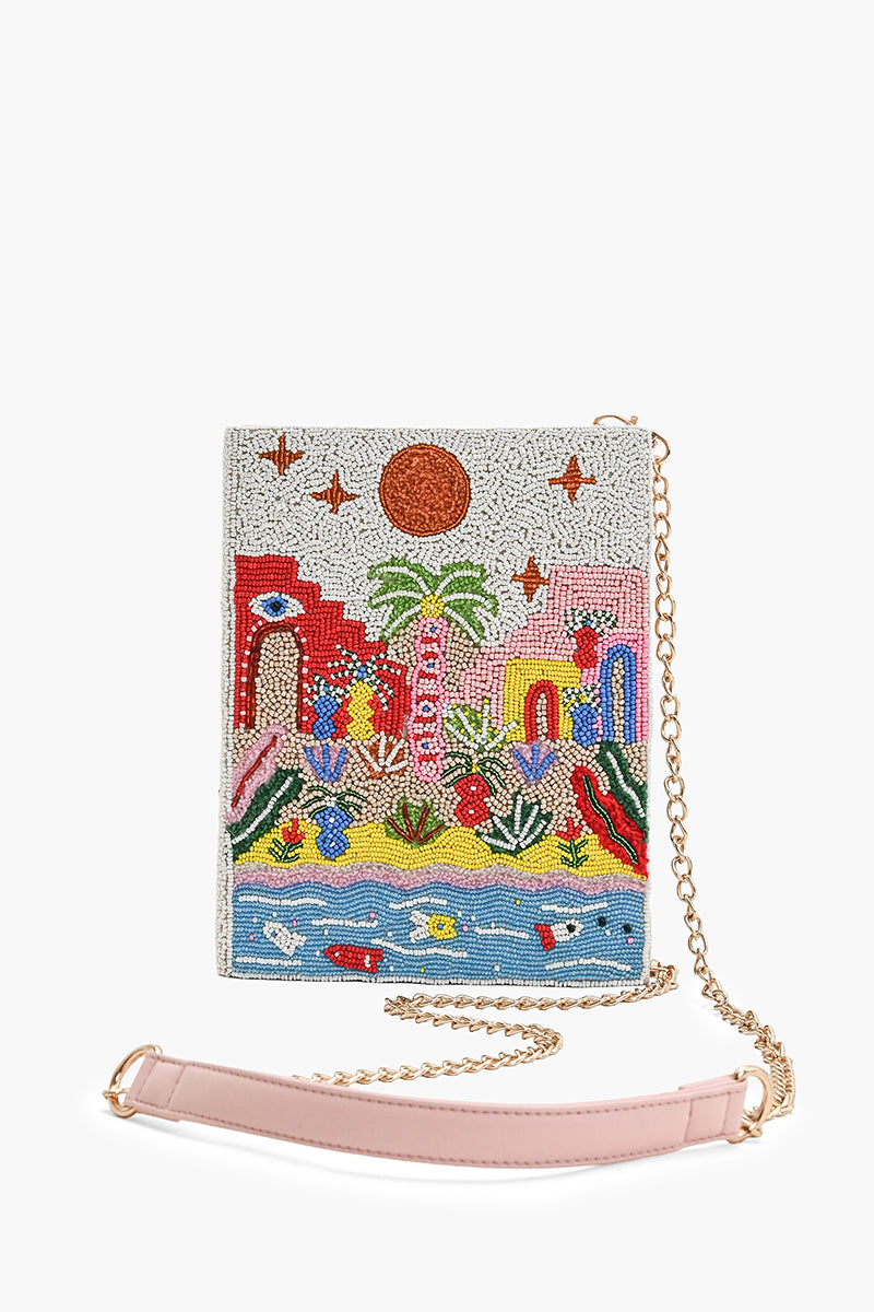 Mediterranean Tonal Pink Book Clutch | View 2