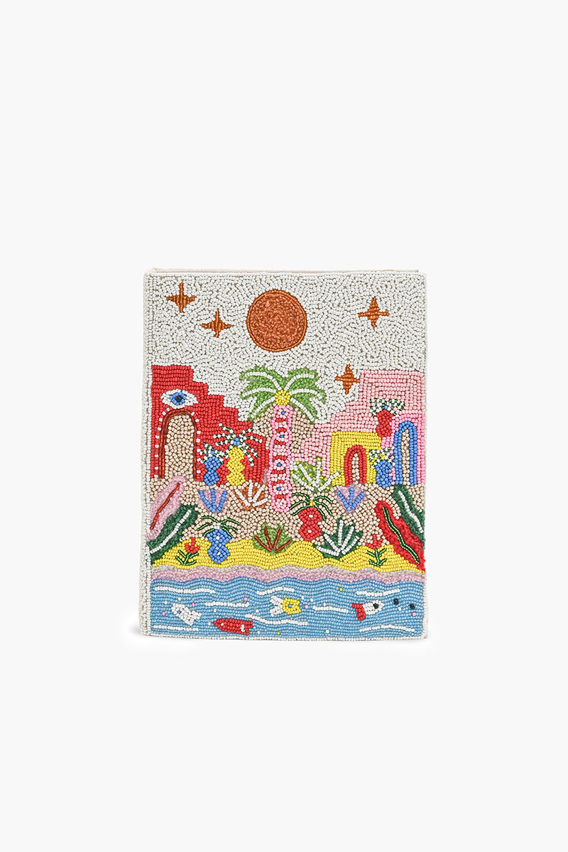 Mediterranean Tonal Pink Book Clutch