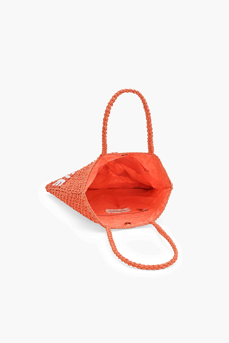 Sea La Vie Coral Raffia Beach Tote | View 6