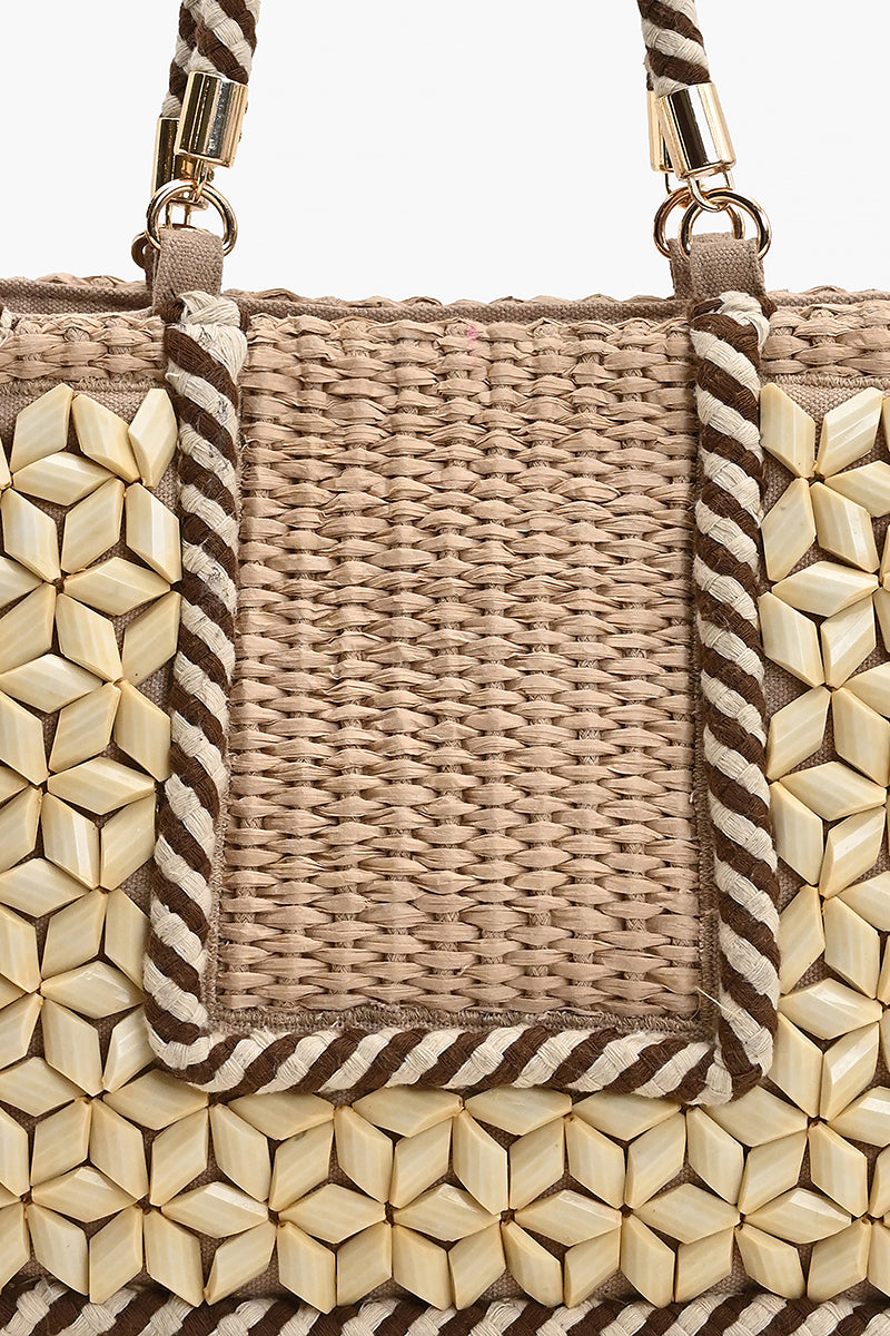 Hand-Corded Geometric Tote | View 3