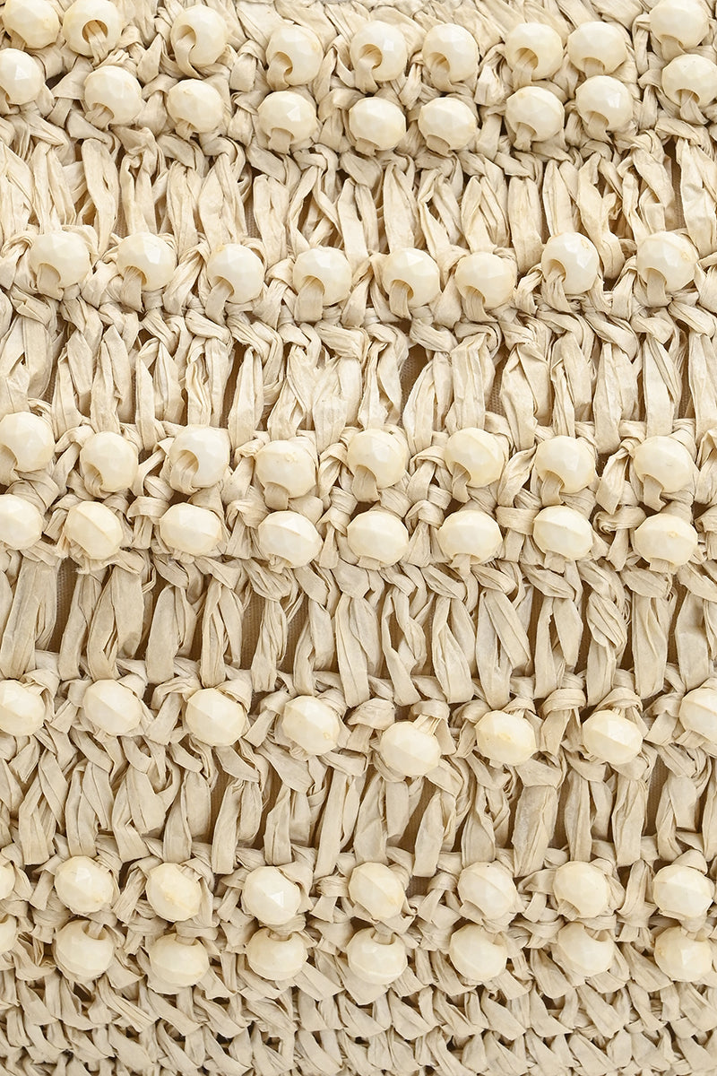 Ivory Peak Raffia Beaded Shoulder Bag | View 3