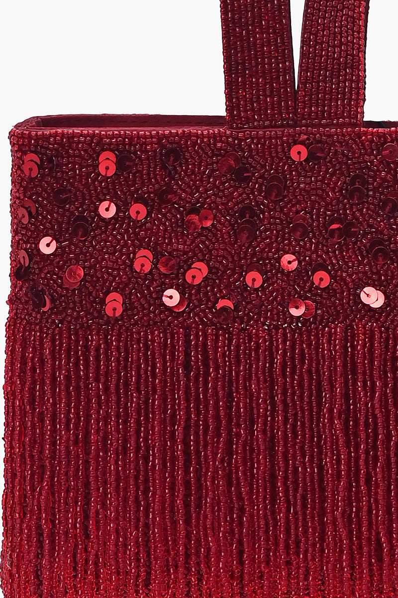 Soiree Glamour Fringe Bag | View 2