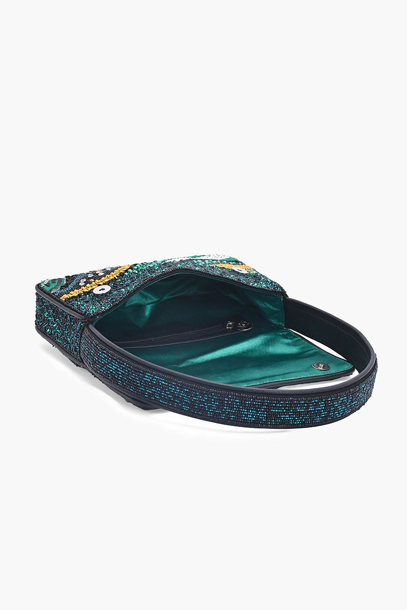 Midnight Aurora Beaded Shoulder Bag | View 6