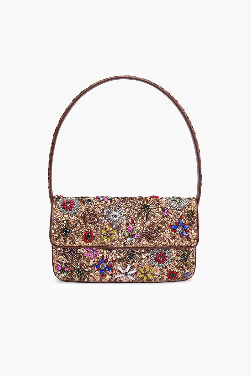 Champagne Blossom Beaded Shoulder Bag | View 2