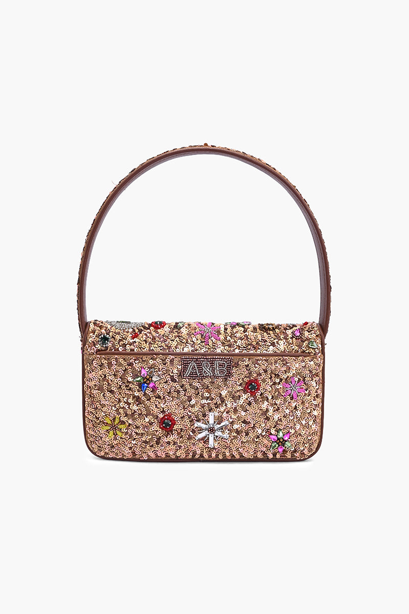 Champagne Blossom Beaded Shoulder Bag | View 4