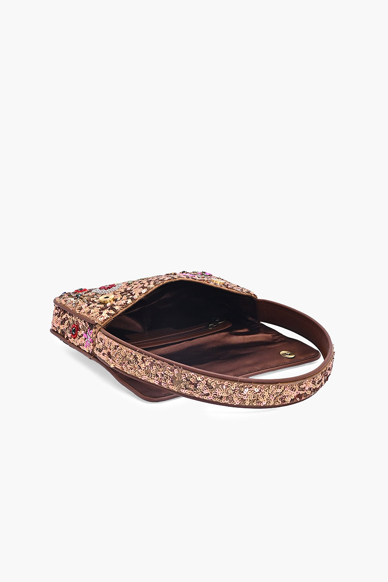 Champagne Blossom Beaded Shoulder Bag | View 6