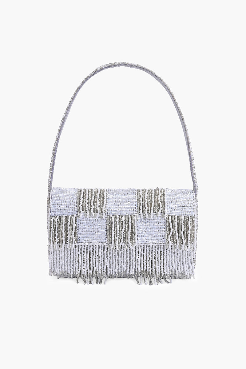 Ivory Fringe Beaded Shoulder Bag | View 2