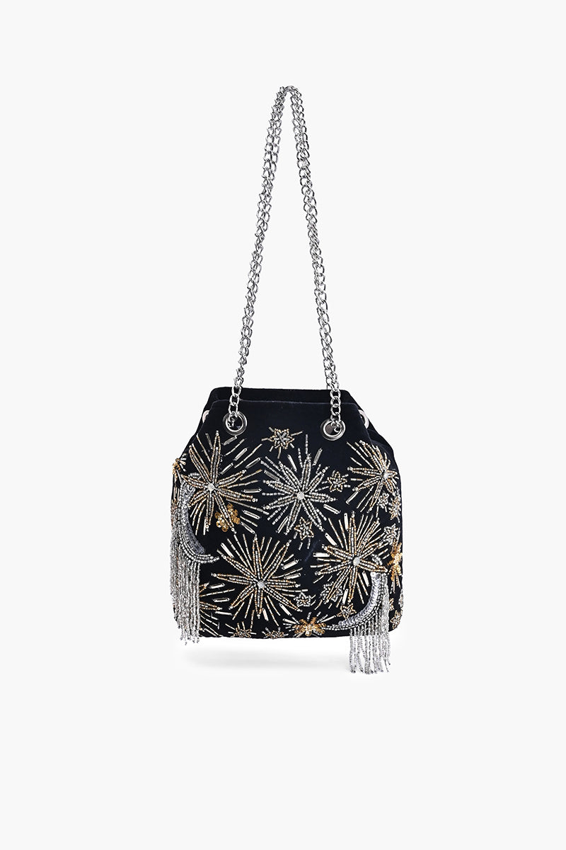 Twilight Radiance Beaded Bag