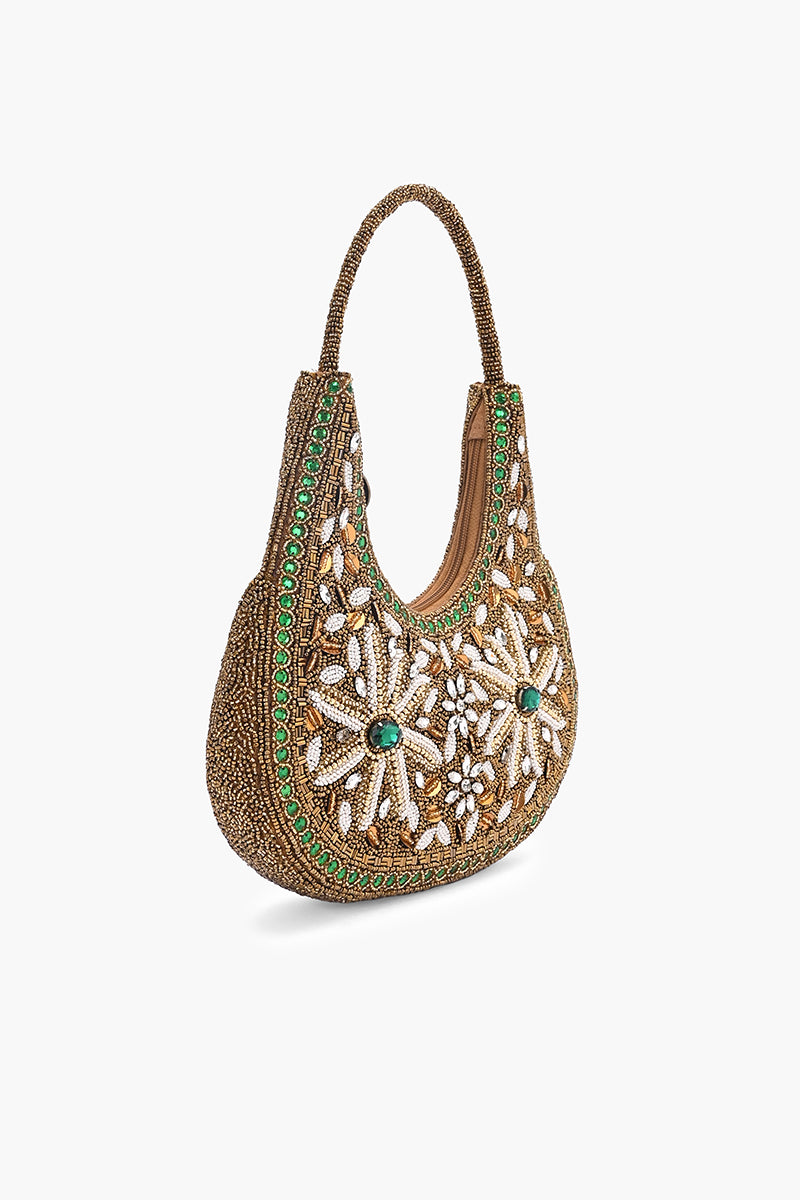 Heritage Bloom Beaded Hobo Bag | View 4