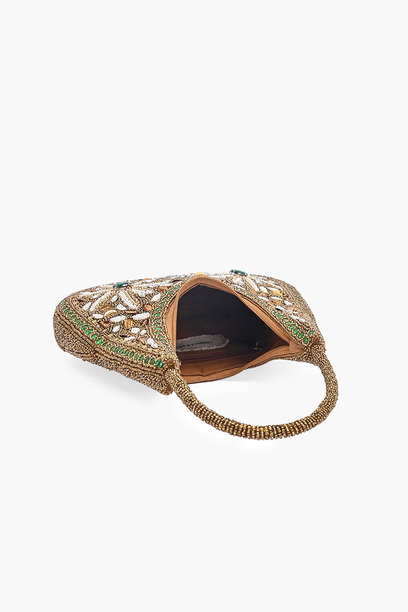 Heritage Bloom Beaded Hobo Bag | View 6