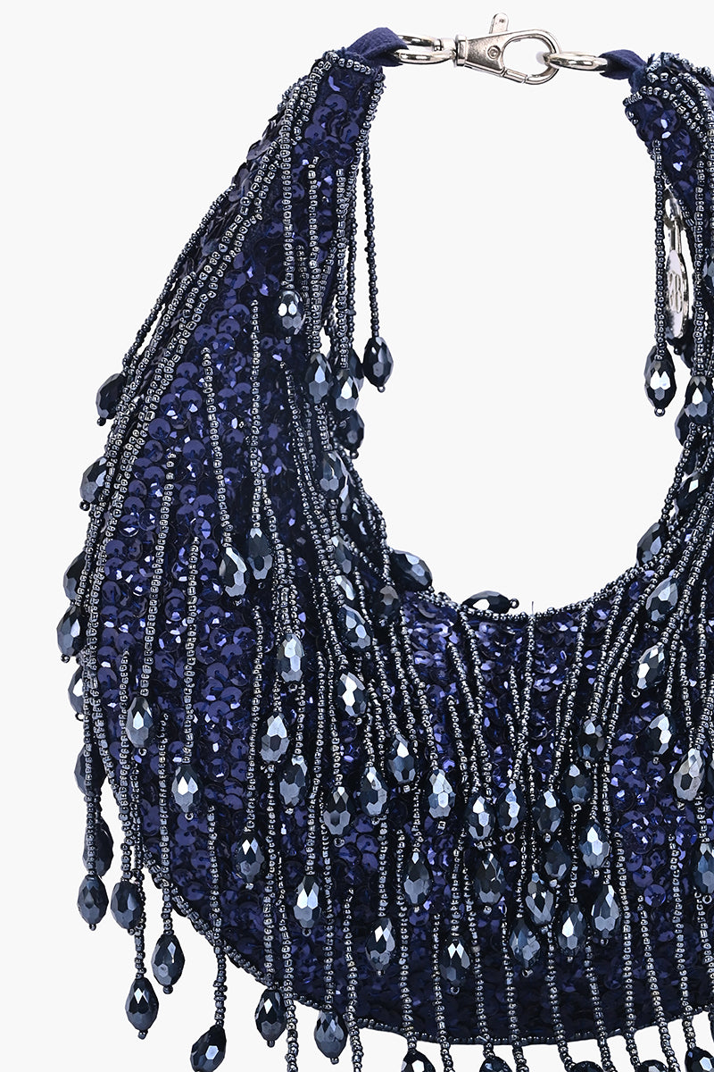 Crystal Veil Crescent Hobo Bag | View 3