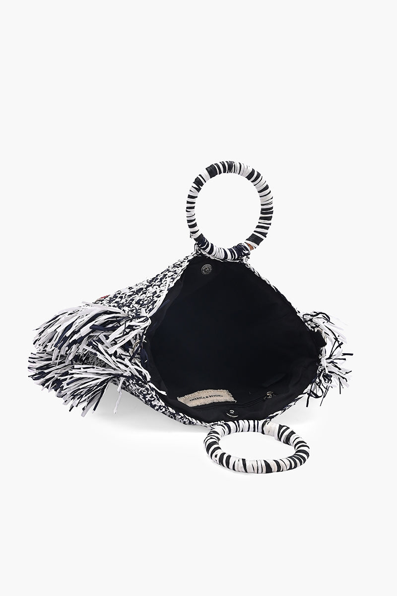 Lobster Bay Fringe Raffia Tote | View 4