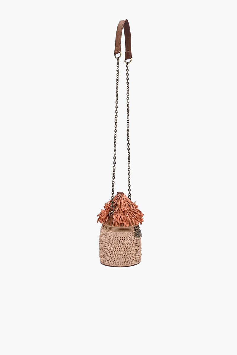 Palm Roof Hut Raffia Crossbody