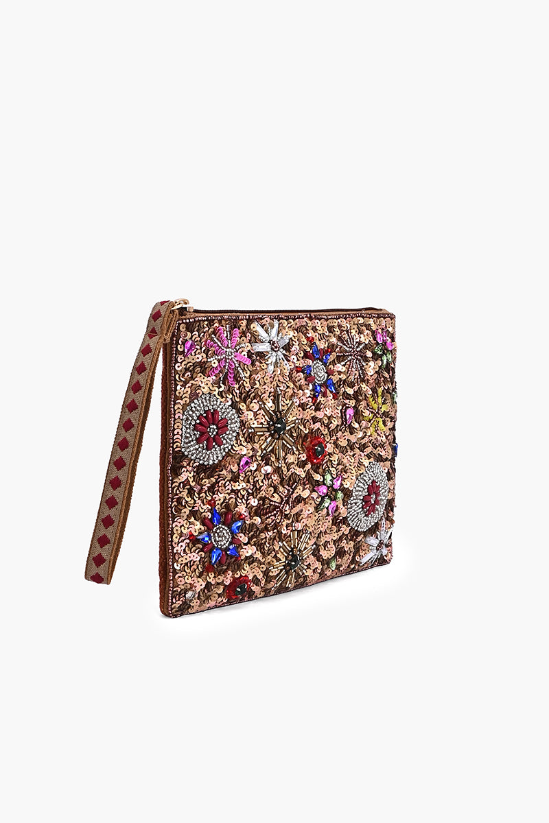 Champagne Blossom Wristlet Clutch | View 3
