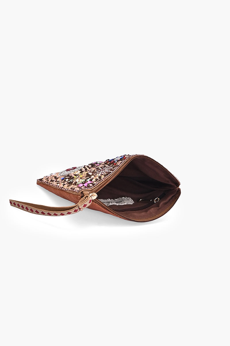 Champagne Blossom Wristlet Clutch | View 5