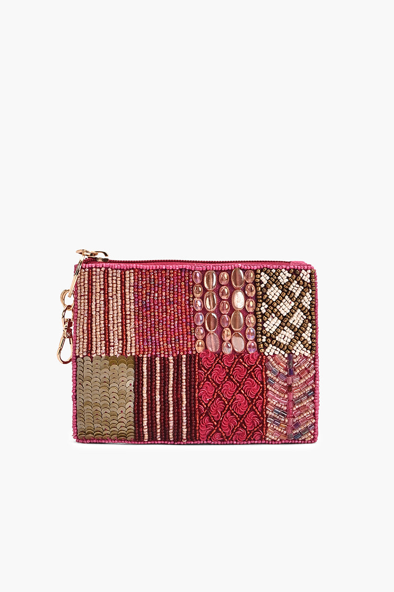 Fuschia Mosaic Coin Pouch | View 1