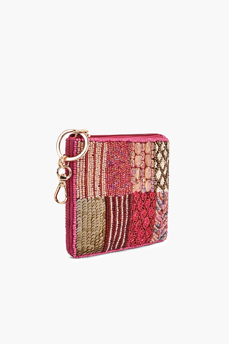 Fuschia Mosaic Coin Pouch | View 2