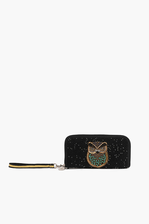 Embellished Wallet with wristlet-Fox
