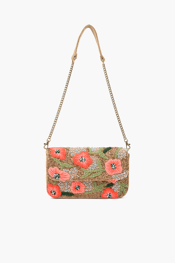 Neon Poppies Embellished Shoulder Bag