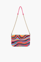 Rainbow Wave Embellished Shoulder Bag