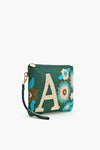 Y Personalized Initial Embellished Wristlet Pouch