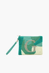 Beaded and Tufted Monogram Pouch-C Initial