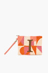 Beaded and Tufted Monogram Pouch-C Initial