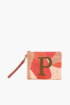 Beaded and Tufted Monogram Pouch-C Initial