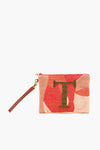 Beaded and Tufted Monogram Pouch-C Initial