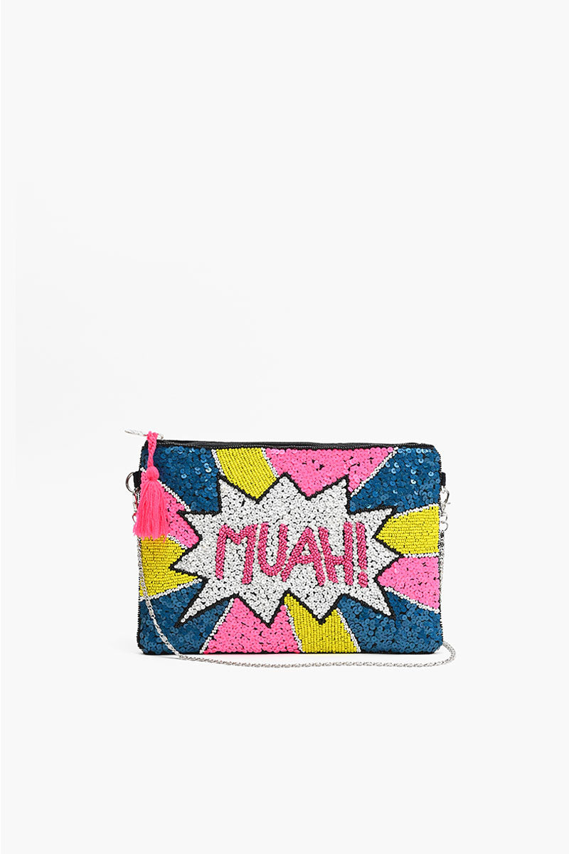 Muah Embellished Clutch