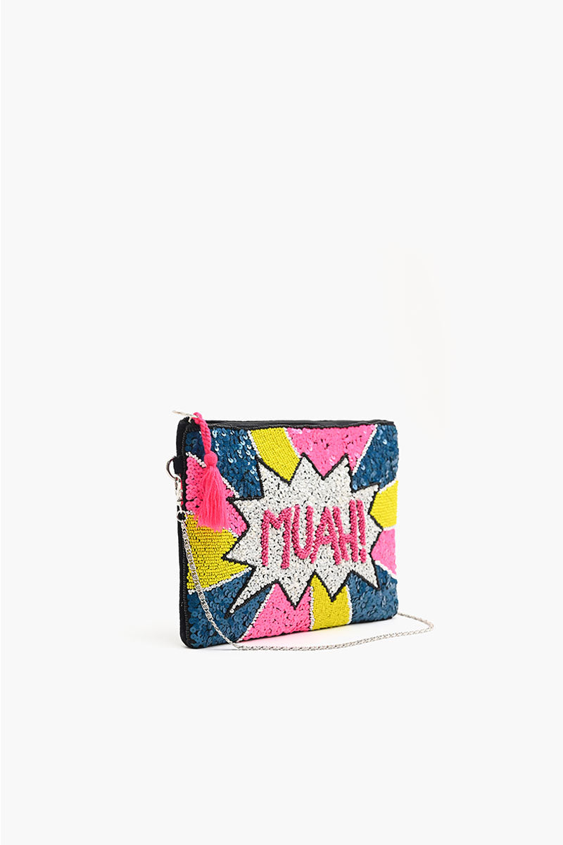 Muah Embellished Clutch